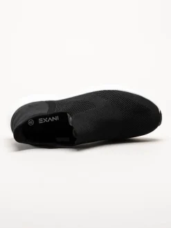 Exani - Ease M - Svarta slip on skor i textil