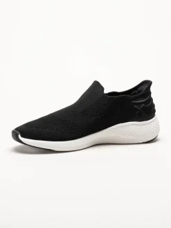 Exani - Ease M - Svarta slip on skor i textil