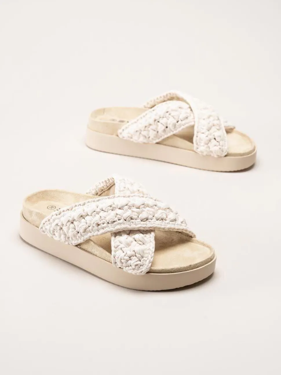 Exani - Leona - Vita slip in tofflor
