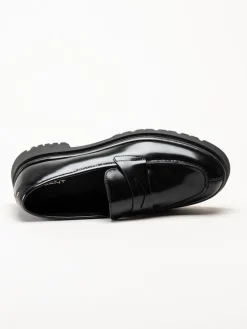 Gant Footwear - Aligrey - Svarta chunky loafers i polidoskinn