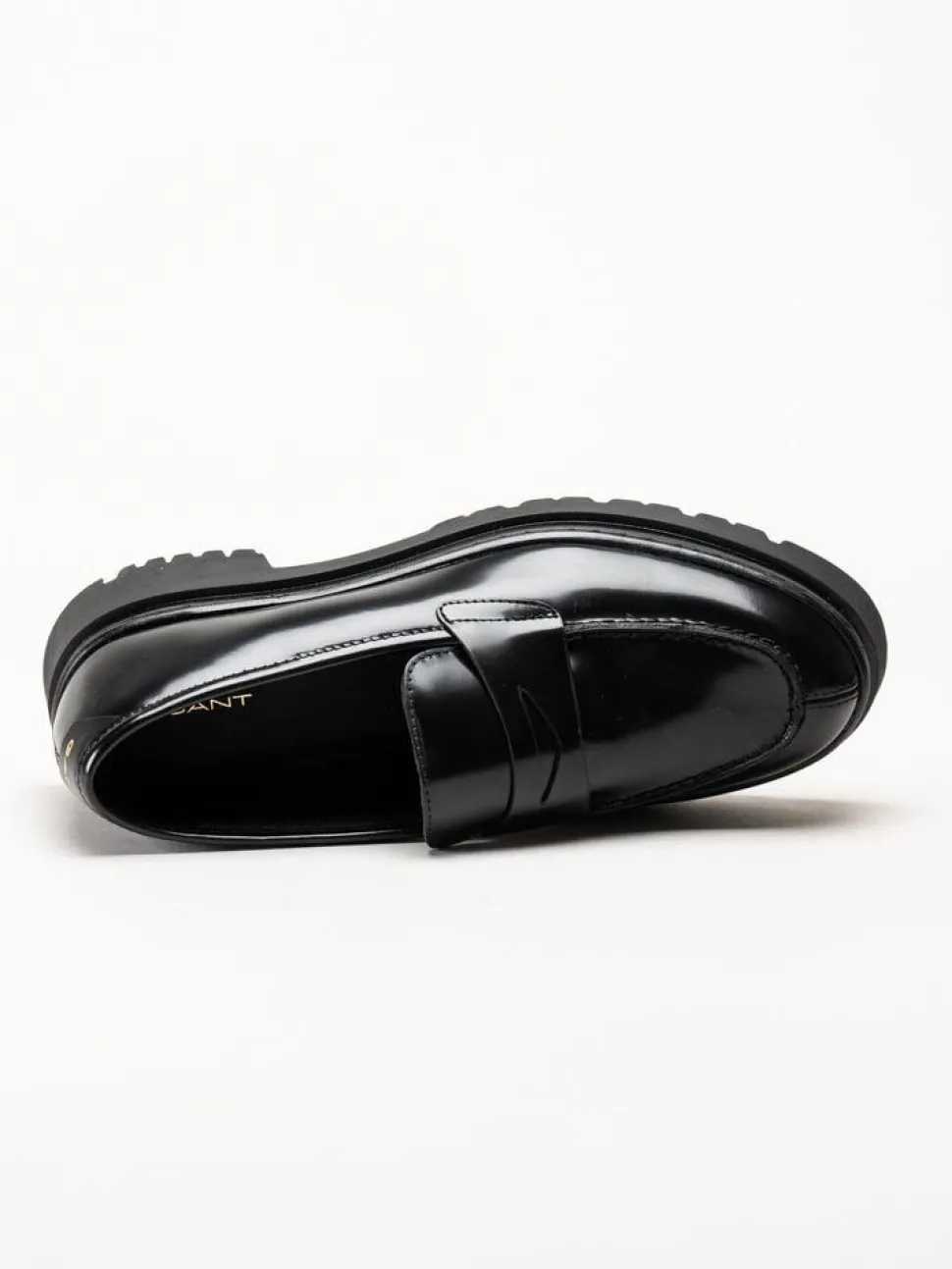 Gant Footwear - Aligrey - Svarta chunky loafers i polidoskinn