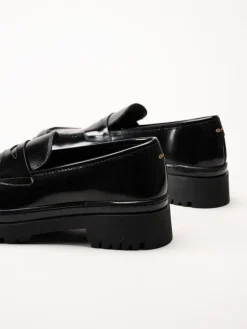 Gant Footwear - Aligrey - Svarta chunky loafers i polidoskinn