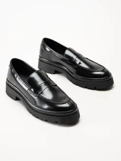 Gant Footwear - Aligrey - Svarta chunky loafers i polidoskinn