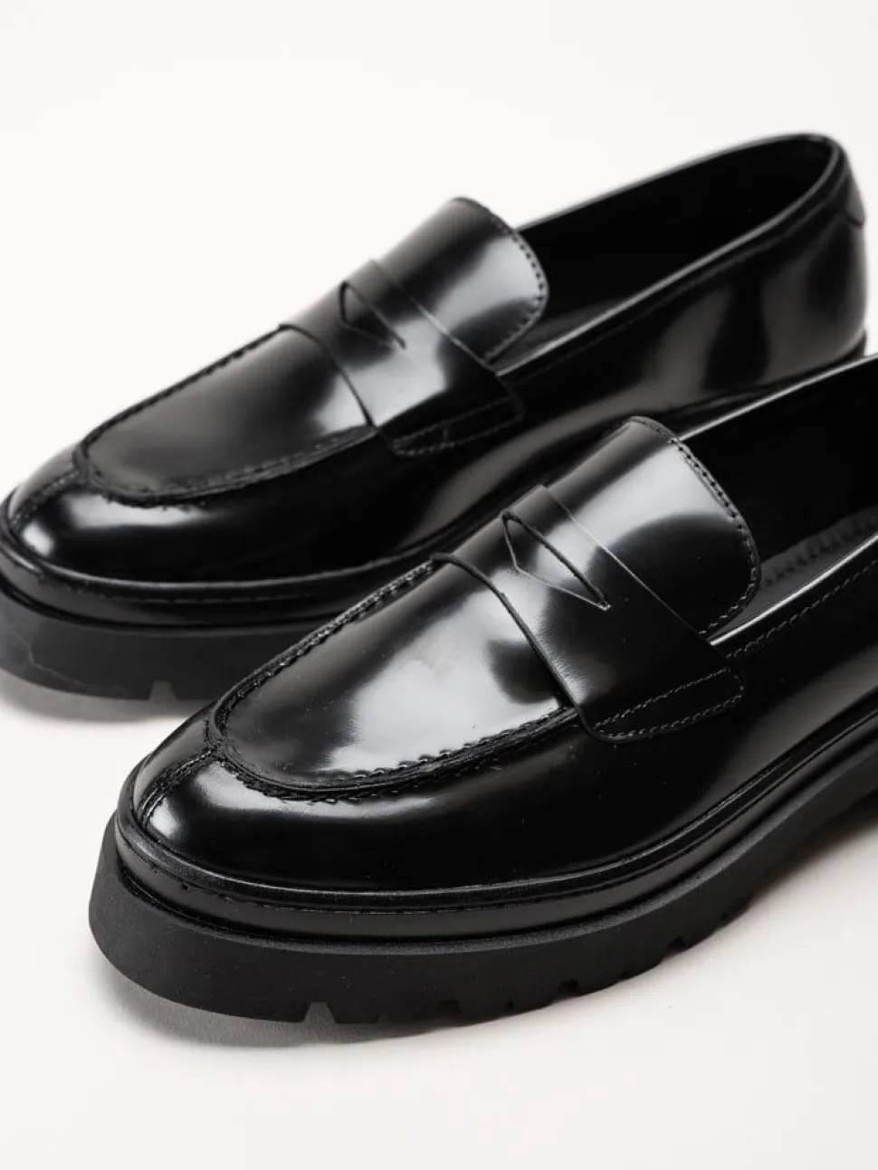 Gant Footwear - Aligrey - Svarta chunky loafers i polidoskinn