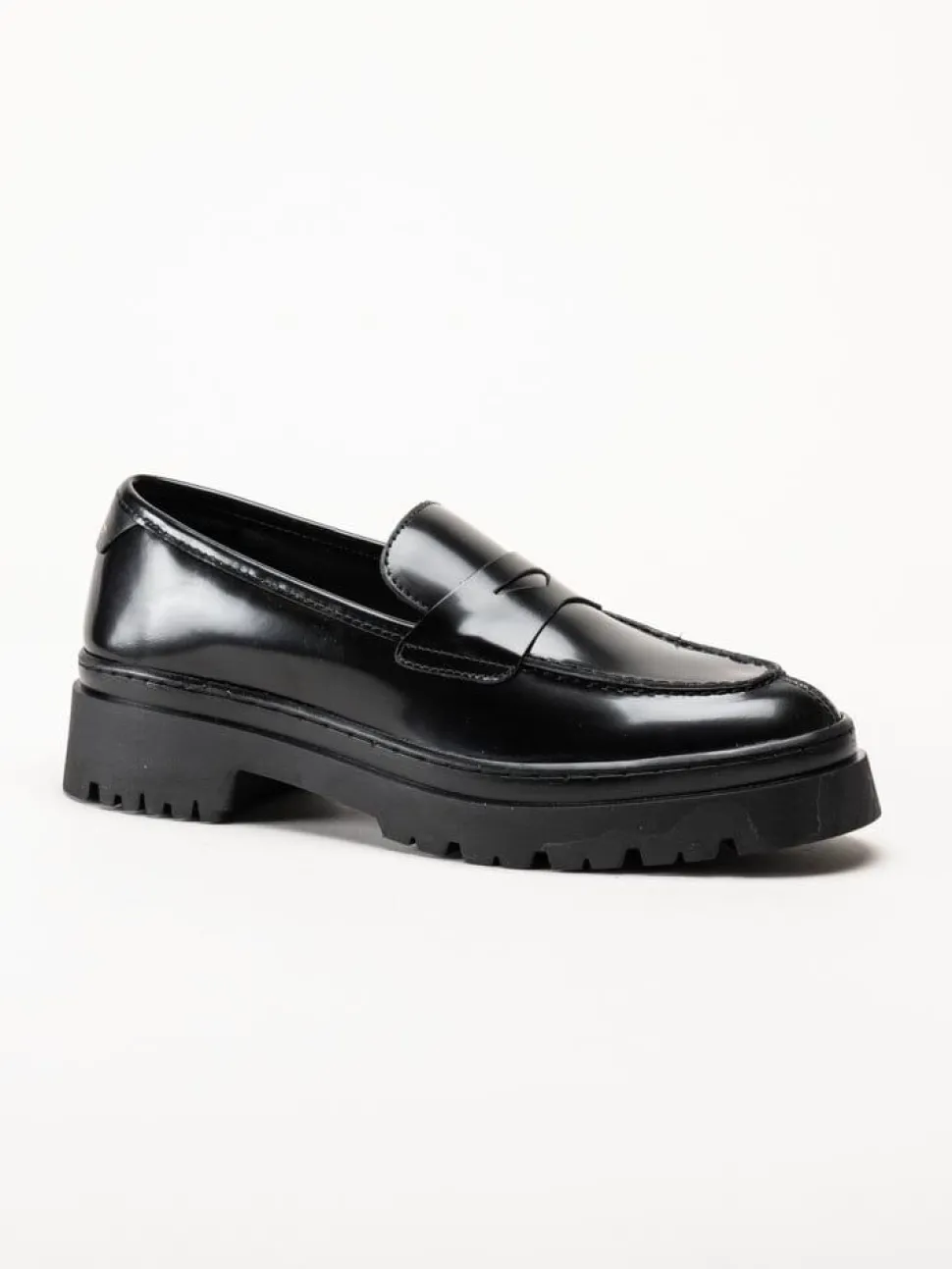 Gant Footwear - Aligrey - Svarta chunky loafers i polidoskinn