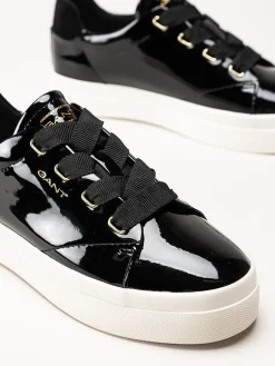Gant Footwear - Avona Sneaker - Svarta sneakers i lackskinn