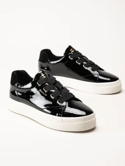 Gant Footwear - Avona Sneaker - Svarta sneakers i lackskinn