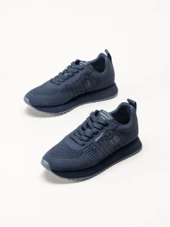 Gant Footwear - Bevinda - Marinblå sneakers i stickad textil