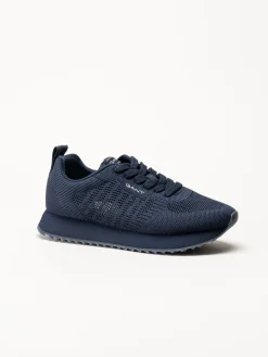 Gant Footwear - Bevinda - Marinblå sneakers i stickad textil