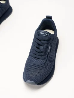 Gant Footwear - Bevinda - Marinblå sneakers i stickad textil
