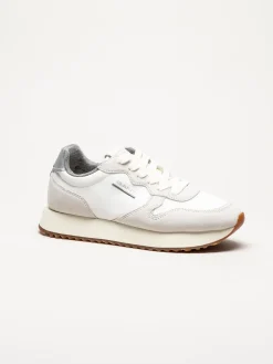 Gant Footwear - Bevinda - Offwhite sneakers i mocka och textil