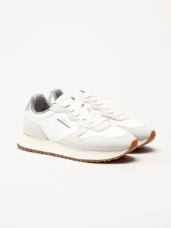 Gant Footwear - Bevinda - Offwhite sneakers i mocka och textil