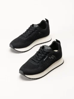 Gant Footwear - Bevinda - Svarta sneakers i stickad textil