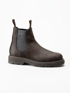 Gant Footwear - Blisdor - Mörkbruna chelsea boots i oljad nubuck