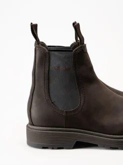 Gant Footwear - Blisdor - Mörkbruna chelsea boots i oljad nubuck