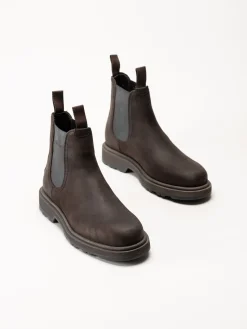 Gant Footwear - Blisdor - Mörkbruna chelsea boots i oljad nubuck
