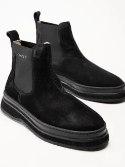 Gant Footwear - Blistown - Svarta fodrade boots i mocka