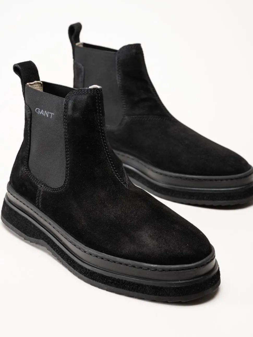 Gant Footwear - Blistown - Svarta fodrade boots i mocka