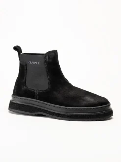 Gant Footwear - Blistown - Svarta fodrade boots i mocka