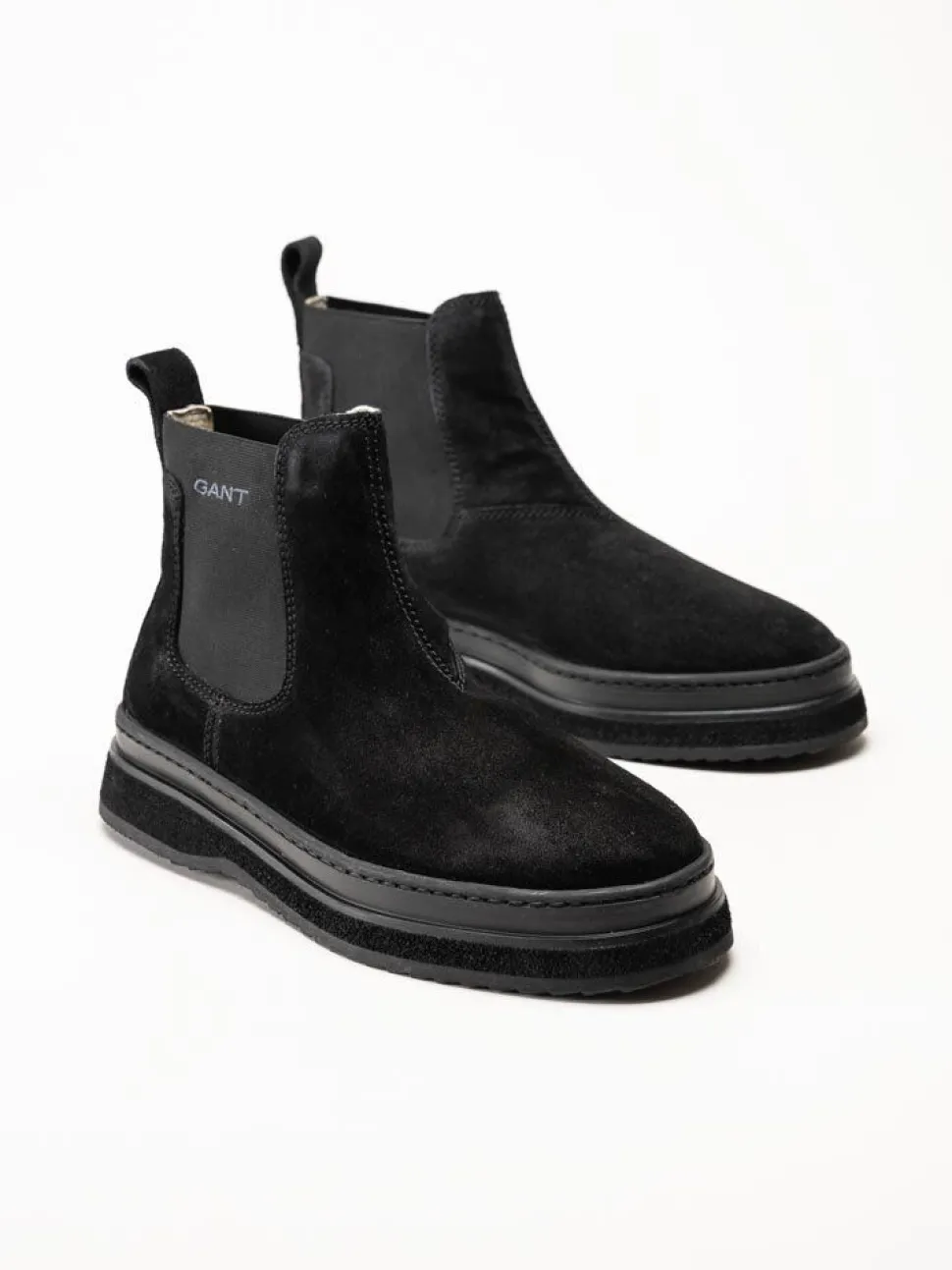 Gant Footwear - Blistown - Svarta fodrade boots i mocka