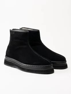 Gant Footwear - Blistown - Svarta varmfodrade boots i mocka