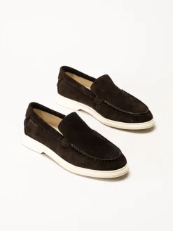 Gant Footwear - Boery - Mörkbruna loafers i mocka
