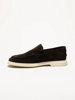 Gant Footwear - Boery - Mörkbruna loafers i mocka