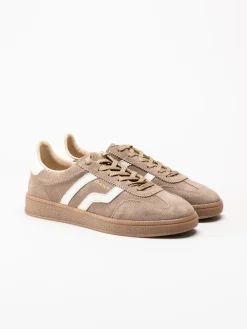 Gant Footwear - Cuzima - Beige retro sneakers i skinn och mocka