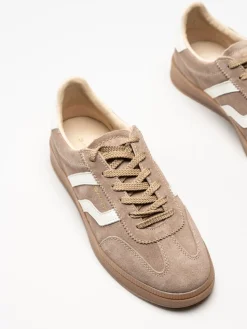 Gant Footwear - Cuzima - Beige retro sneakers i skinn och mocka