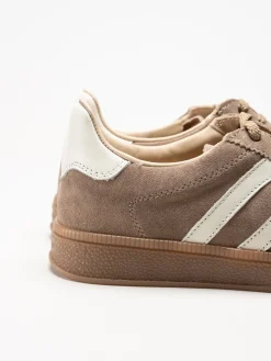 Gant Footwear - Cuzima - Beige retro sneakers i skinn och mocka
