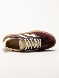 Gant Footwear - Cuzima Sneaker - Vinröda retro sneakers i skinn och mocka