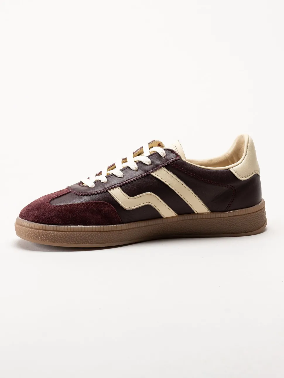 Gant Footwear - Cuzima Sneaker - Vinröda retro sneakers i skinn och mocka