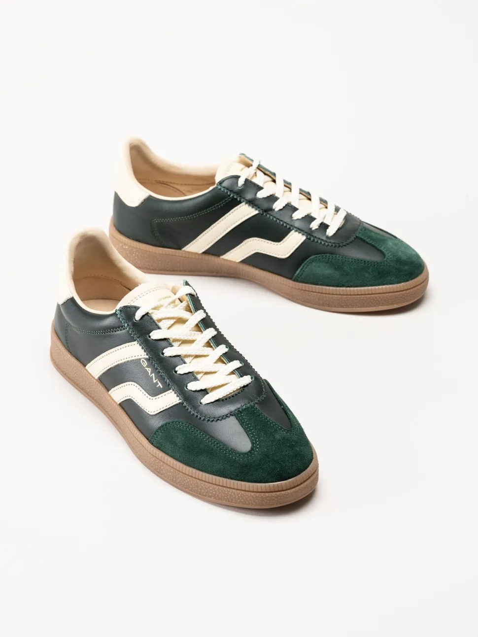 Gant Footwear - Cuzima Sneaker - Gröna retro sneakers i skinn och mocka