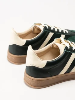 Gant Footwear - Cuzima Sneaker - Gröna retro sneakers i skinn och mocka