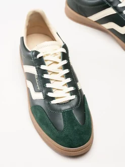 Gant Footwear - Cuzima Sneaker - Gröna retro sneakers i skinn och mocka