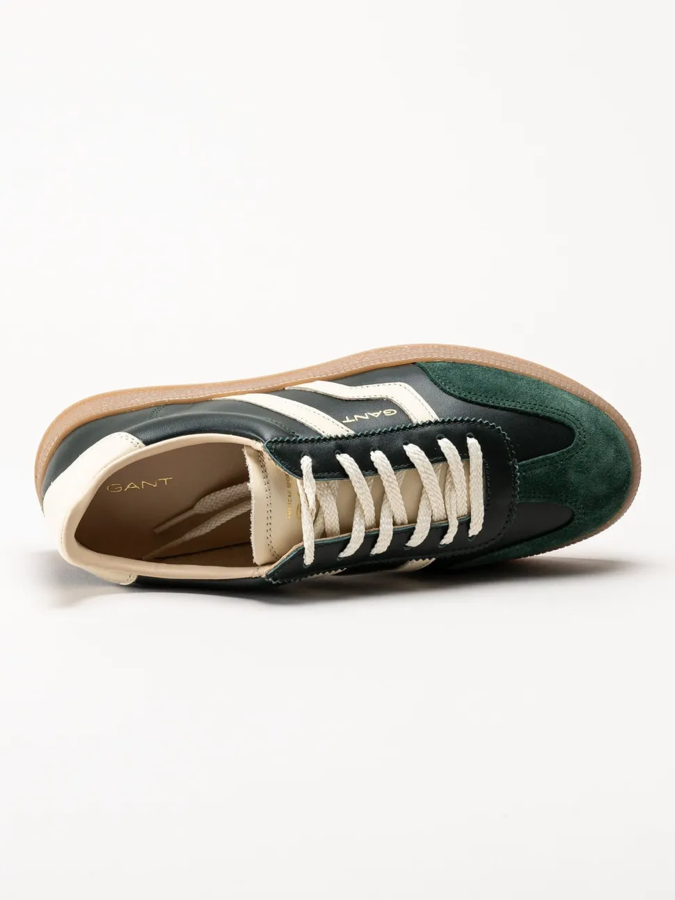 Gant Footwear - Cuzima Sneaker - Gröna retro sneakers i skinn och mocka