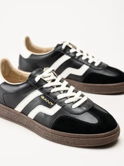 Gant Footwear - Cuzima sneaker - Svarta retro sneakers i skinn och mocka