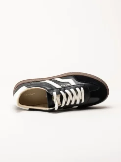 Gant Footwear - Cuzima sneaker - Svarta retro sneakers i skinn och mocka