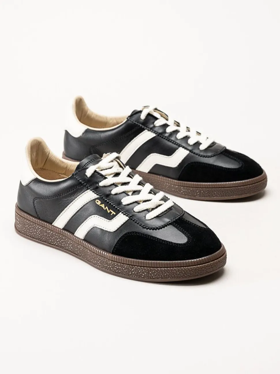 Gant Footwear - Cuzima sneaker - Svarta retro sneakers i skinn och mocka