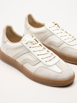 Gant Footwear - Cuzima - Vita retro sneakers i skinn och mocka