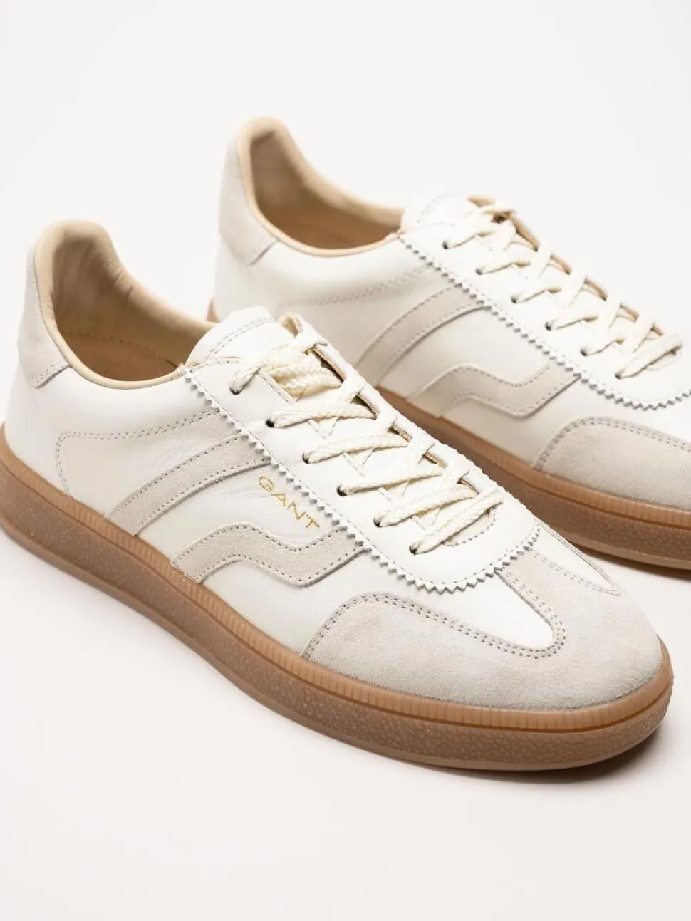 Gant Footwear - Cuzima - Vita retro sneakers i skinn och mocka