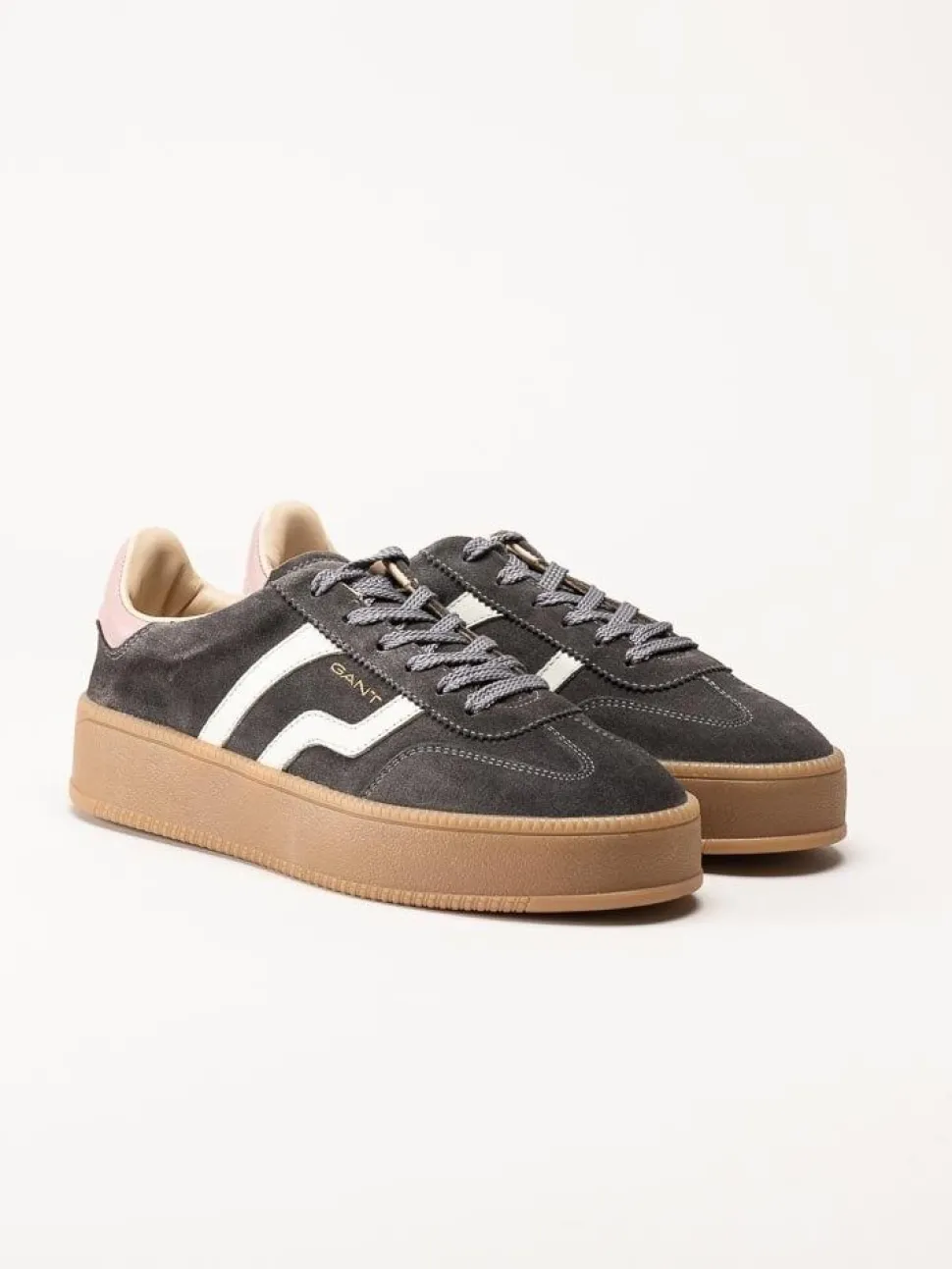 Gant Footwear - Cuzmani - Grå retro platåsneakers i mocka