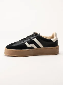 Gant Footwear - Cuzmani - Svarta retro platåsneakers i skinn och mocka