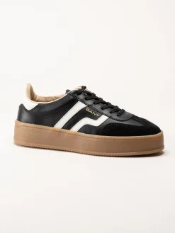 Gant Footwear - Cuzmani - Svarta retro platåsneakers i skinn och mocka