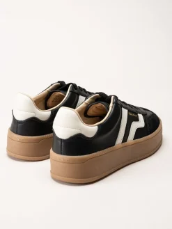 Gant Footwear - Cuzmani - Svarta retro platåsneakers i skinn och mocka
