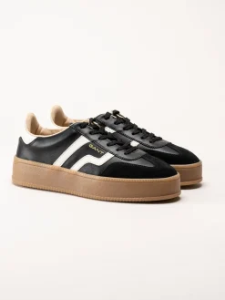 Gant Footwear - Cuzmani - Svarta retro platåsneakers i skinn och mocka