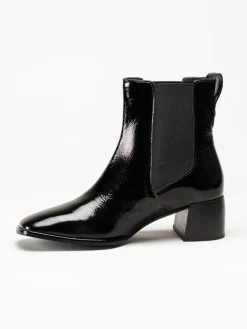 Gant Footwear - Gwenety - Svarta boots i lackskinn
