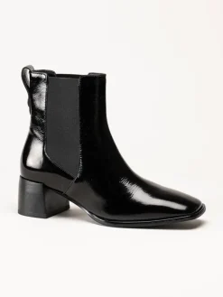 Gant Footwear - Gwenety - Svarta boots i lackskinn