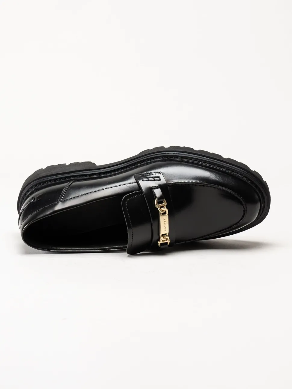 Gant Footwear - Ivyhill Low Lace Shoe - Svarta loafers i skinn
