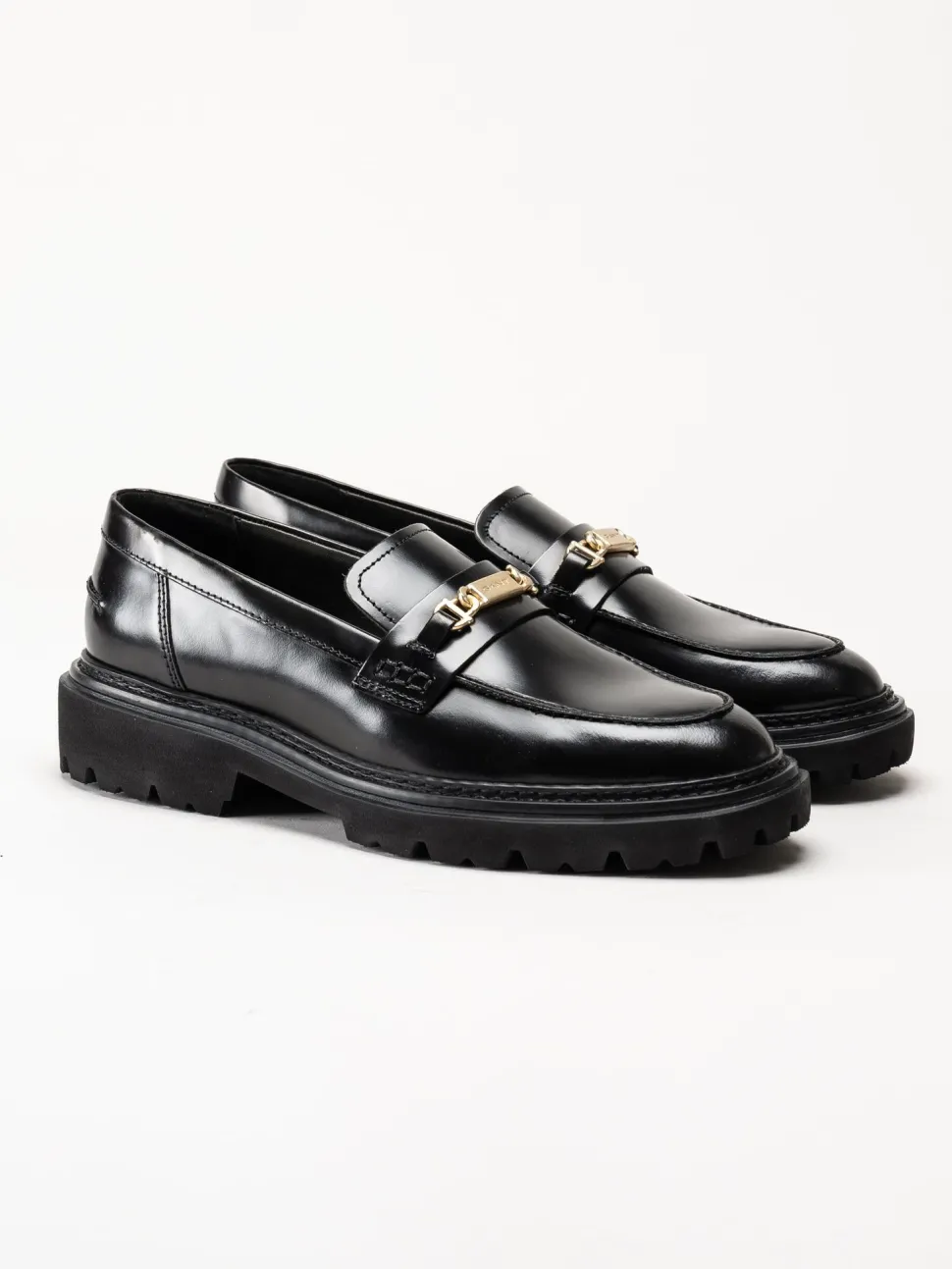 Gant Footwear - Ivyhill Low Lace Shoe - Svarta loafers i skinn